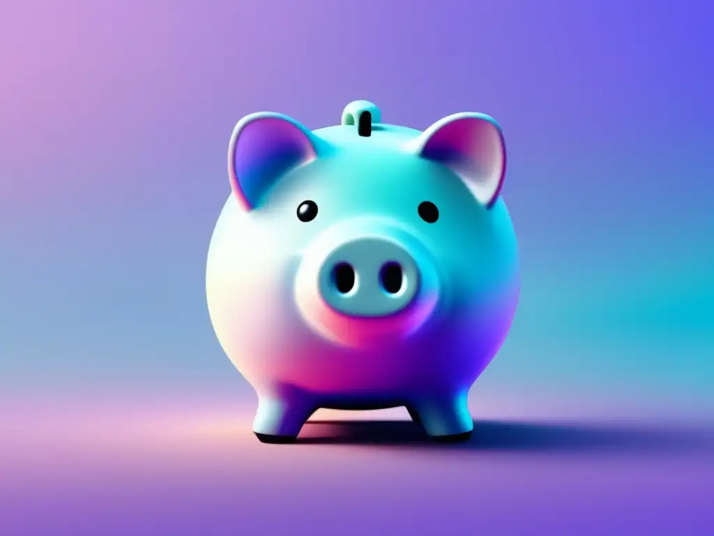Piggy bank de mármol blanco elegante y moderno Diseño moderno de alcancía: Financiamiento estudiantil universitario inclusivo