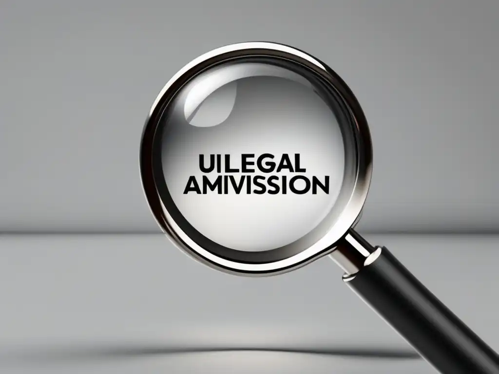 Búsqueda legal en admisiones universitarias Diseño moderno con lupa, documentos legales y palabras clave sobre admisiones universitarias - Abogado especializado admisiones universitarias