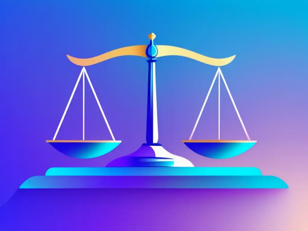 Diseño minimalista y moderno con escala de justicia Diseño moderno y minimalista con ilustración de balanza de justicia