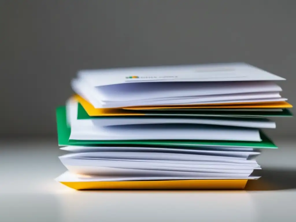 Documentos de préstamos estudiantiles organizados en escritorio blanco Documentos de préstamos estudiantiles con programas de perdón