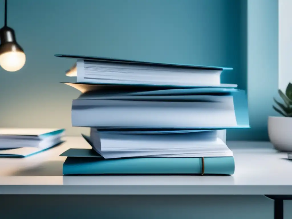 Documentos universitarios ordenados Documentos universitarios organizados en un escritorio blanco - Estrategias legales para admisiones universitarias