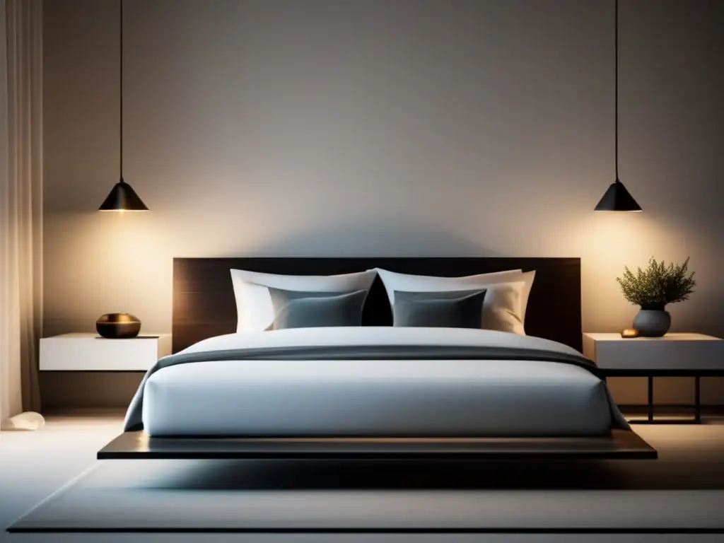 Dormitorio minimalista y sereno Dormitorio minimalista y moderno - Importancia del sueño en admisiones universitarias