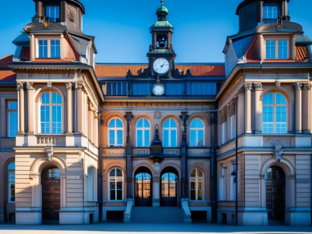 Majestuosa arquitectura de la Universidad de Copenhague Edificio histórico de la Universidad de Copenhague