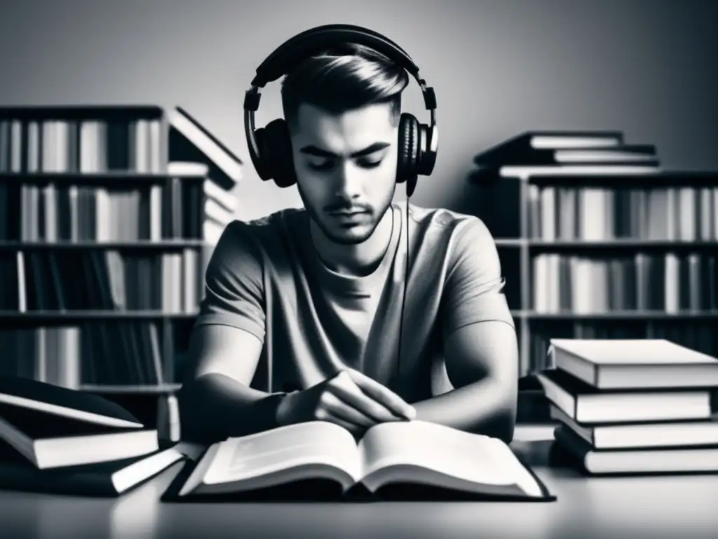 Estudiante concentrado preparándose para el examen Preparación efectiva para exámenes de admisión universitarios en Europa