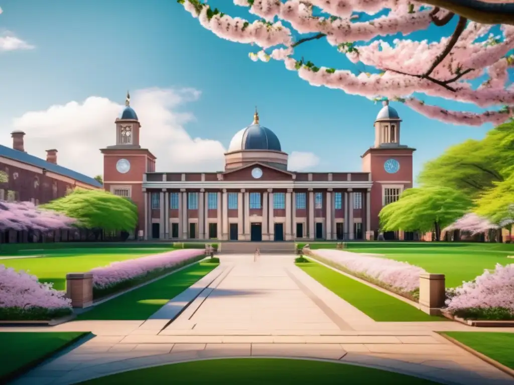Universidad de Tokio: Campus impresionante en 8k Entrada principal de la Universidad de Tokio: hermosa imagen 8k que muestra el campus en un día soleado