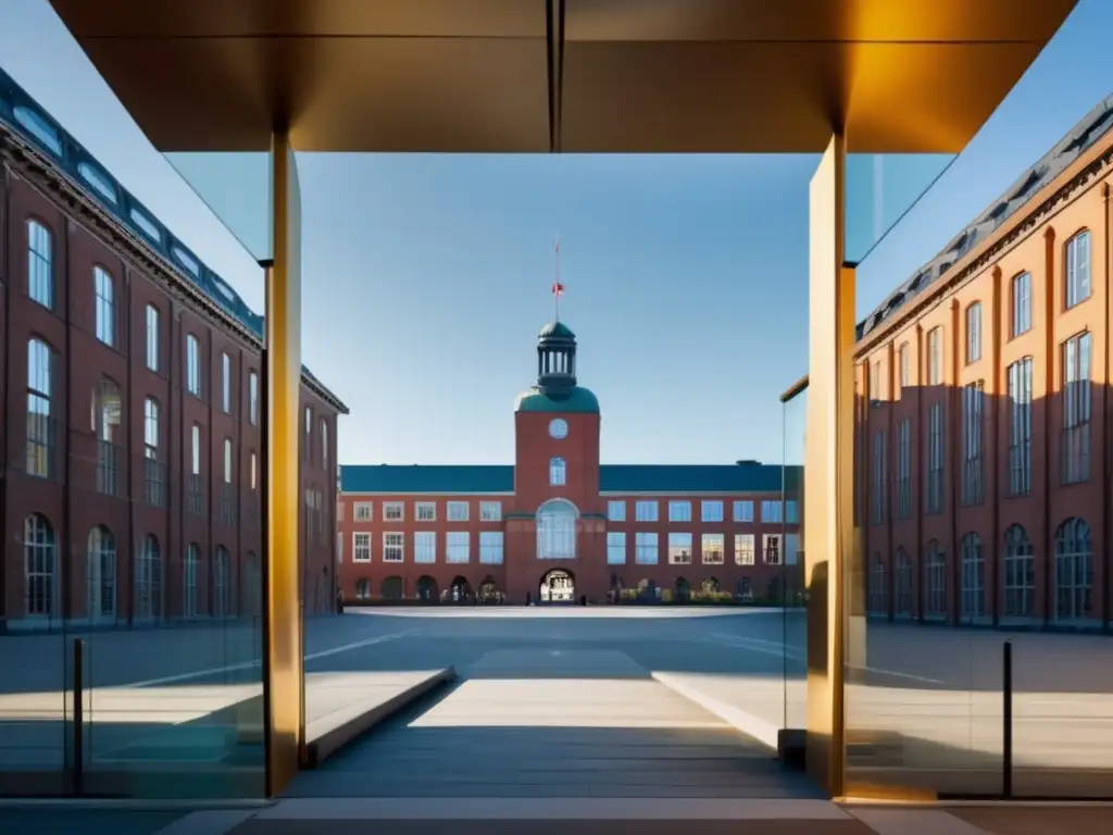 Entrada principal dorada de la Universidad de Copenhague Entrada principal Universidad de Copenhague - Proceso admisiones universitarias Copenhague