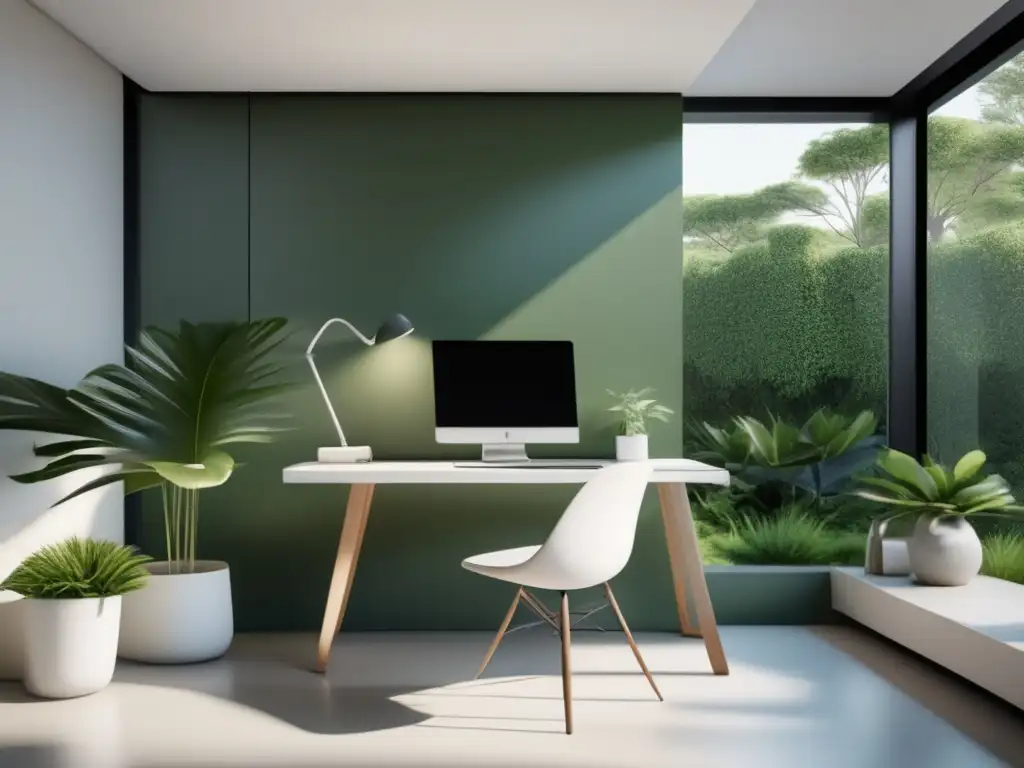 Espacio de estudio abierto y sereno Preparación entrevista universitaria en un espacio minimalista y tranquilo