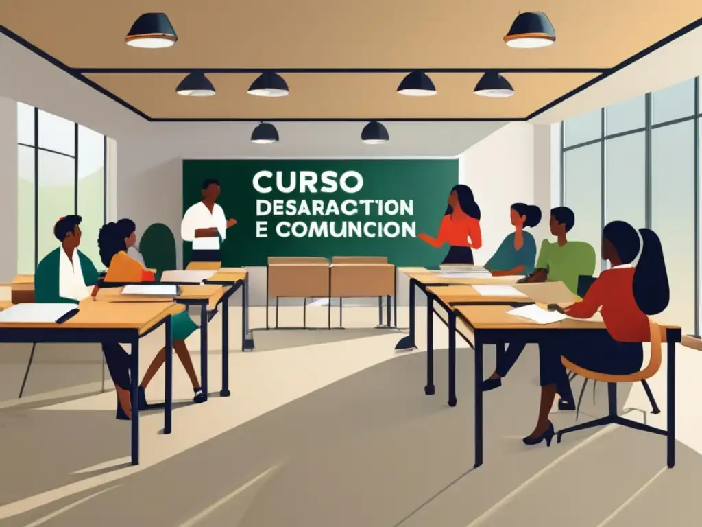 Aula moderna con tres cursos diferenciados Preparación entrevistas admisión: clases modernas y profesionales
