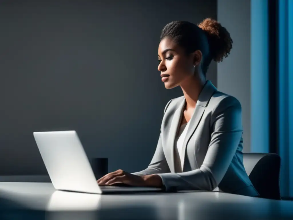 Profesional en entrevista virtual Dominar entrevistas virtuales universitarias con confianza y profesionalismo
