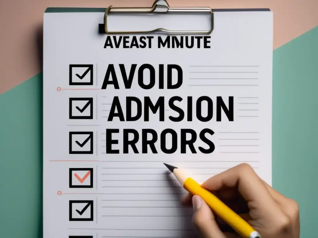 Lista de verificación para admisión sin errores Evita errores de admisión universitaria con checklist