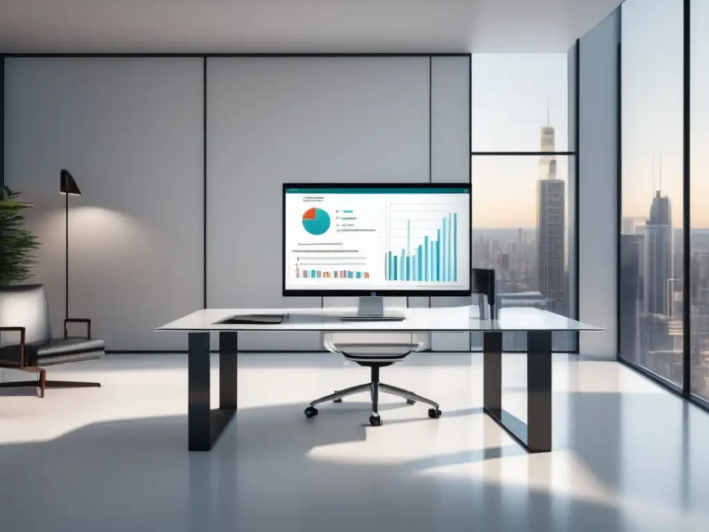 Espacio minimalista y moderno con luz natural Escena moderna y minimalista de una sala blanca con ventanas de piso a techo, iluminada naturalmente