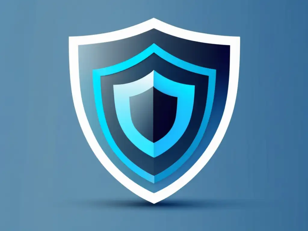 Escudo digital de protección de datos Escudo digital moderno y minimalista que representa la protección de datos en educación online