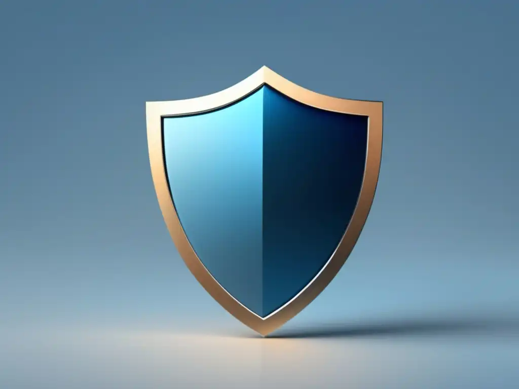 Escudo moderno de privacidad y protección Escudo minimalista de privacidad y protección en educación superior