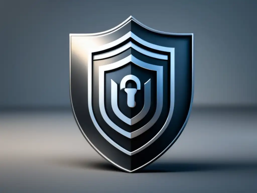 Protección de datos en educación superior Escudo moderno y minimalista de protección de datos en la educación superior