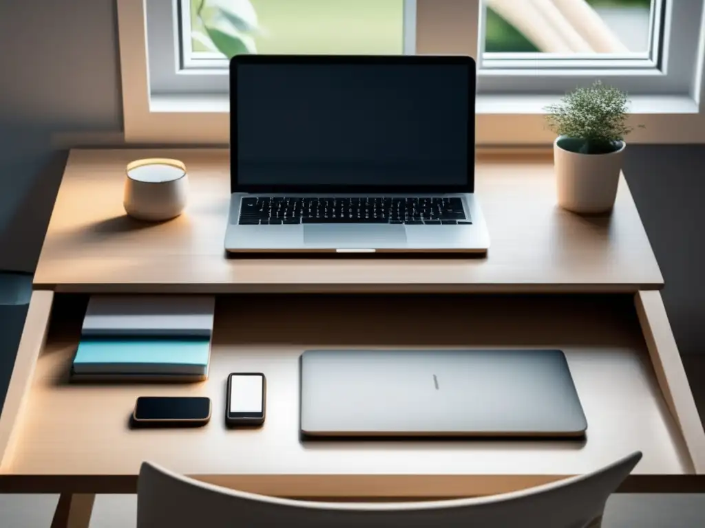 Espacio de estudio minimalista y relajante Espacio de estudio minimalista y relajante con estrategias para evitar el burnout preuniversitario