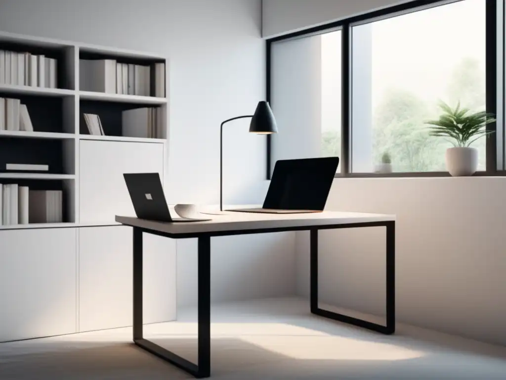 Espacio de estudio minimalista Espacio de estudio moderno y minimalista - Consejos GMAT excelentes preparación