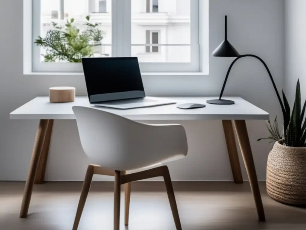 Espacio de trabajo minimalista y moderno Espacio de trabajo minimalista y moderno para métodos innovadores de tomar apuntes universitarios