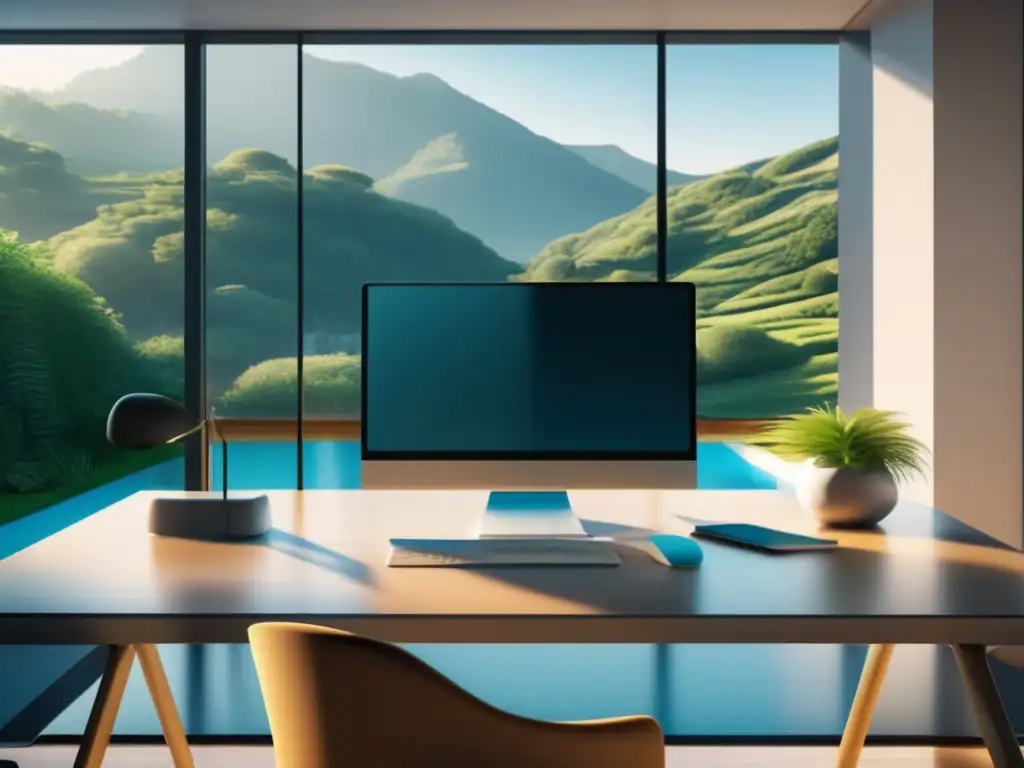 Espacio de trabajo minimalista y sereno Espacio de trabajo minimalista y sereno con vista inspiradora - Lesiones que afectan opciones universitarias