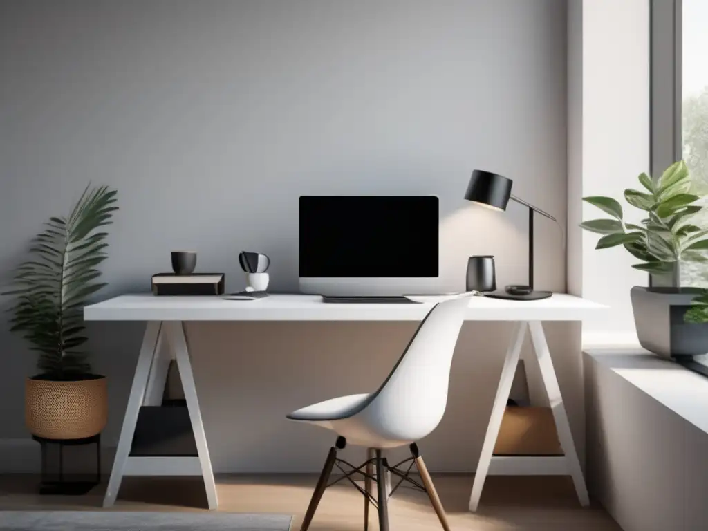Espacio de trabajo minimalista y moderno Espacio de trabajo minimalista con un toque moderno - Plan de acción admisiones universitarias