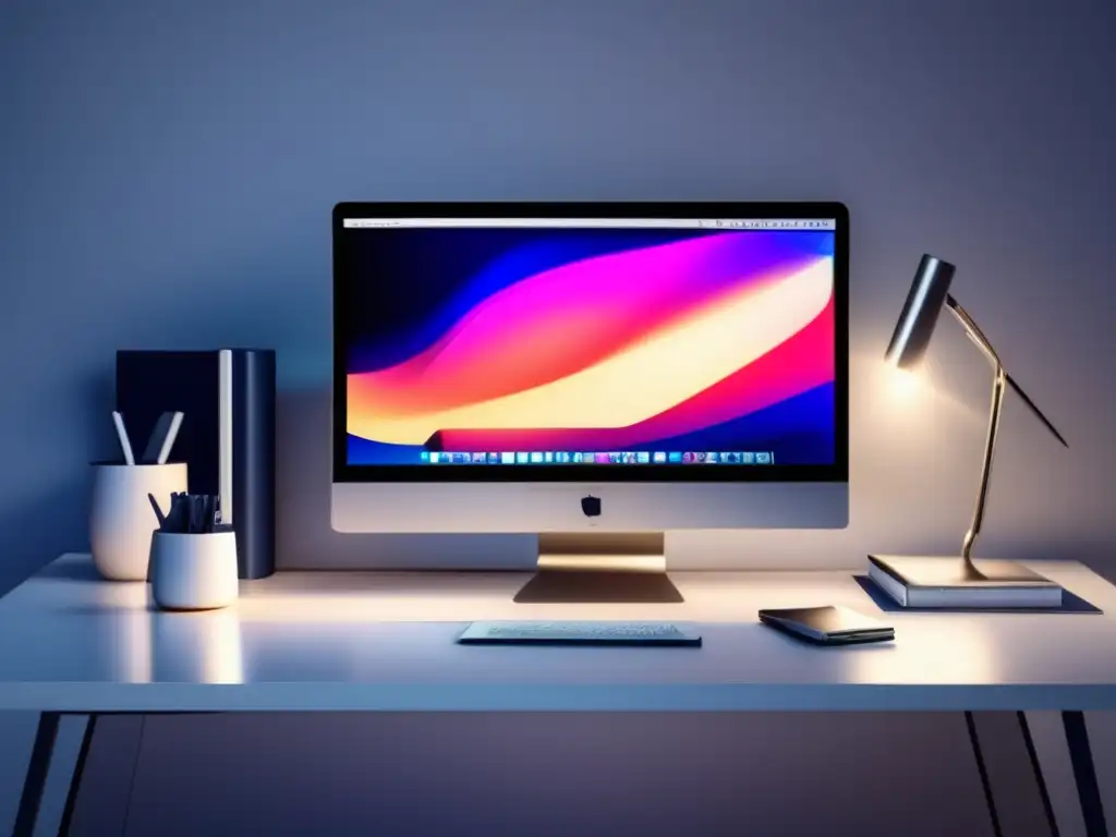 Espacio de trabajo moderno y elegante Un espacio de trabajo universitario con mejores estrategias para presentar trabajos