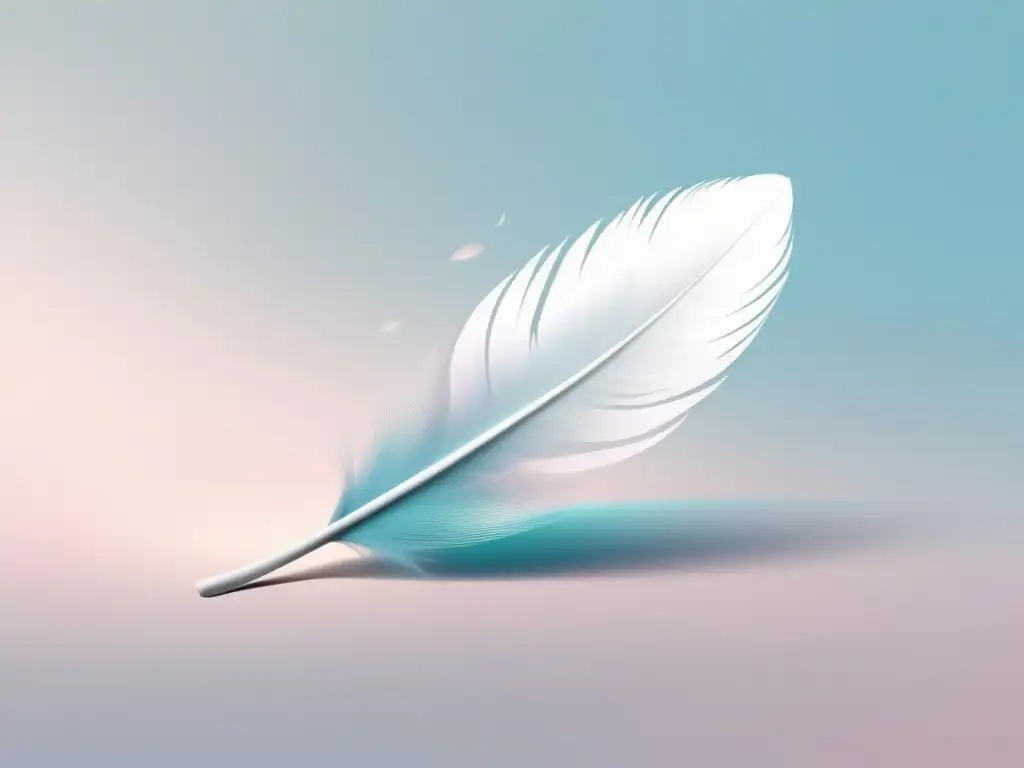 Diseño minimalista y tranquilo con una pluma blanca en el centro Estrategias para superar ansiedad en exámenes de admisión