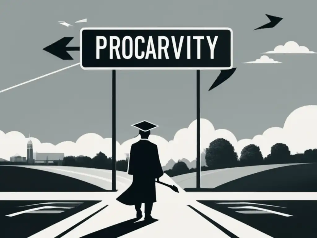 Decisión universitaria: Proactividad Estrategias proactivas para admisiones universitarias: persona en camino a la universidad con señal