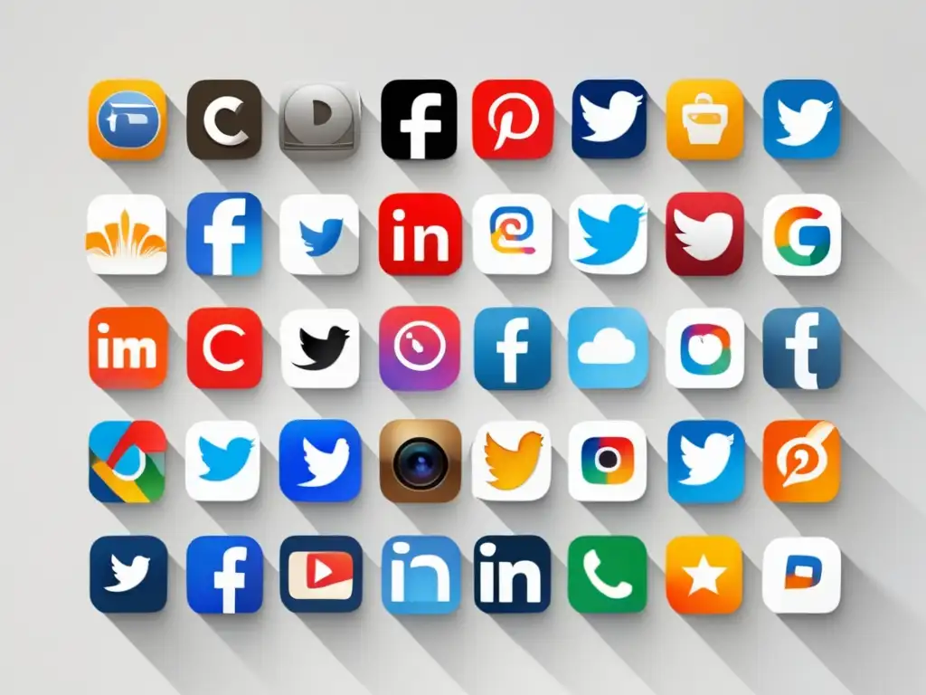 Iconos de redes sociales para admisiones universitarias Estrategias de redes sociales para admisiones universitarias con iconos nítidos y detallados en un collage moderno