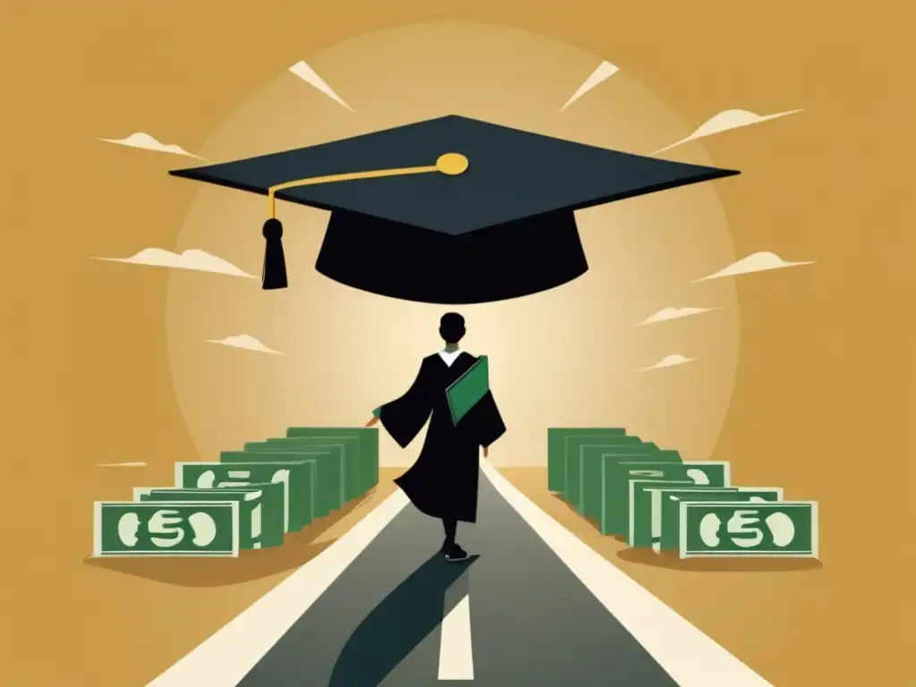 Decisiones financieras Estudiante en encrucijada: Combina becas y préstamos con consejos (110 caracteres)