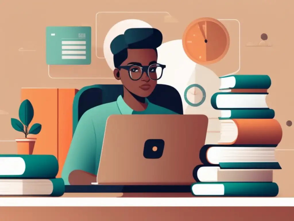 Estudiante enfocado en planificación financiera Estudiante enfocado en mejores opciones de financiamiento educativo online