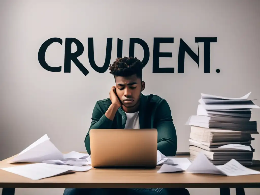 Estudiante reflexionando sobre errores Estudiante reflexionando sobre errores y superando desafíos: Importancia del fracaso en admisiones universitarias