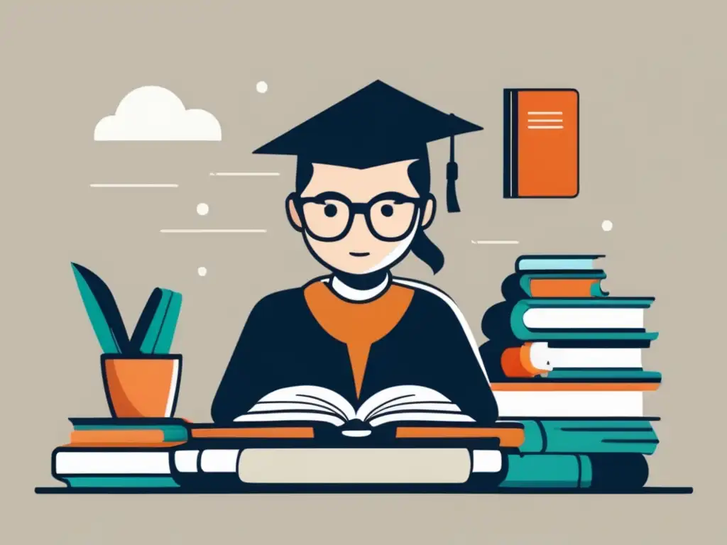 Estudiante universitario enfocado y determinado Estudiante universitario enfocado en estudiar, resaltando la importancia de la resiliencia en exámenes