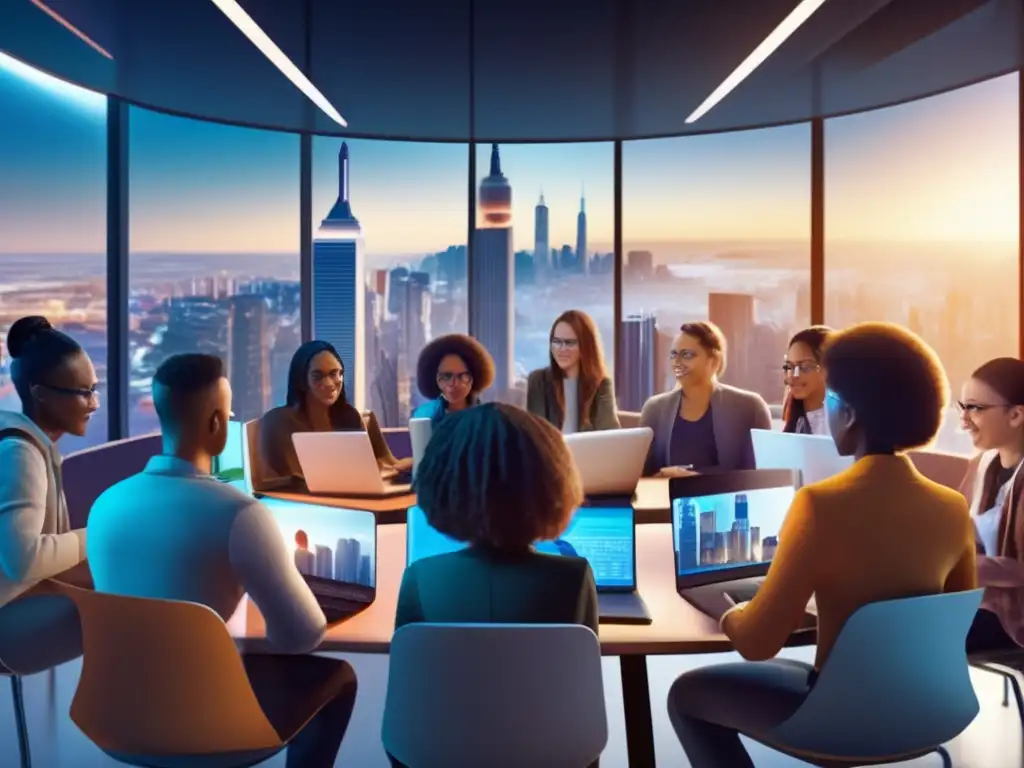 Estudiantes entusiastas en curso online Estudiantes en aula virtual, aprendiendo con entusiasmo y diversidad