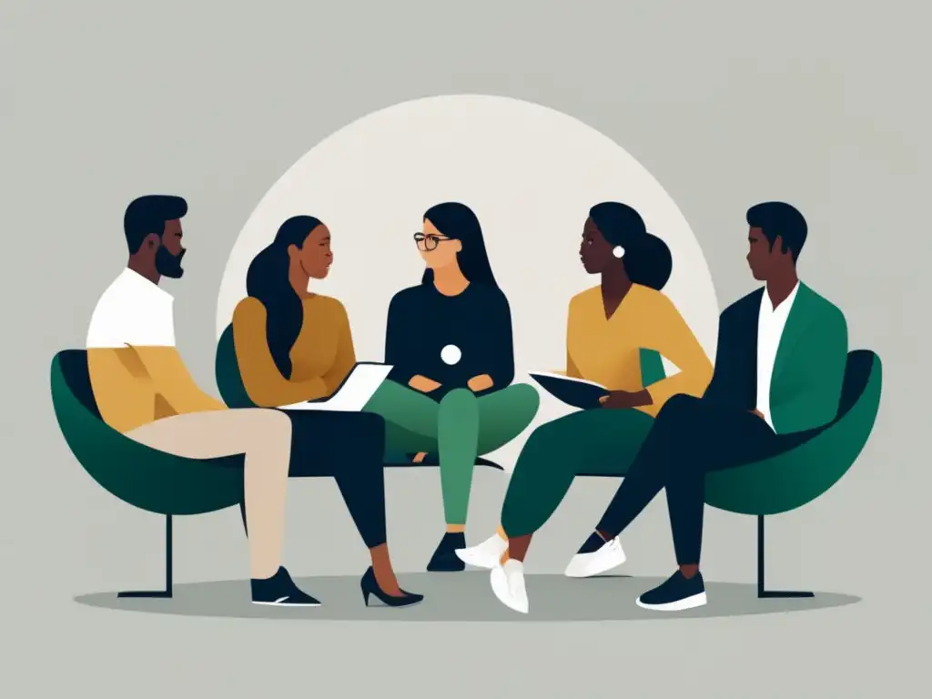 Estudiantes colaborando en discusión Estudiantes diversos en círculo, discutiendo y colaborando: Beneficios del networking en admisiones universitarias