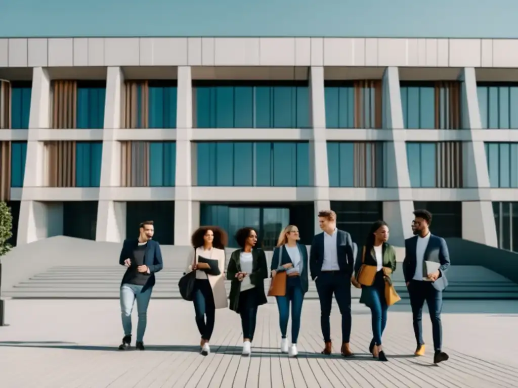 Estudiantes diversos frente a universidad europea Estudiantes diversos frente a universidad europea moderna, rompiendo mitos y mostrando proceso de admisiones