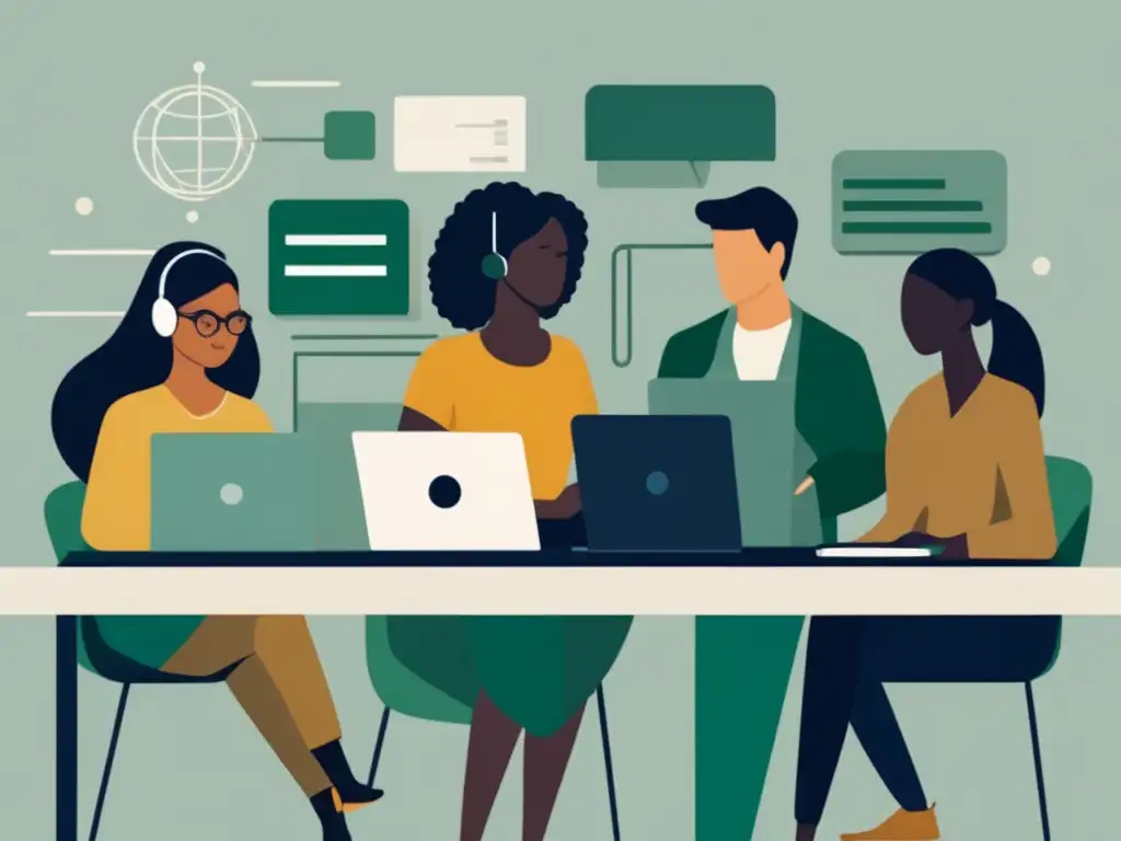 Estudiantes internacionales colaborando Estudiantes internacionales trabajando juntos - Opciones de trabajo para estudiantes internacionales