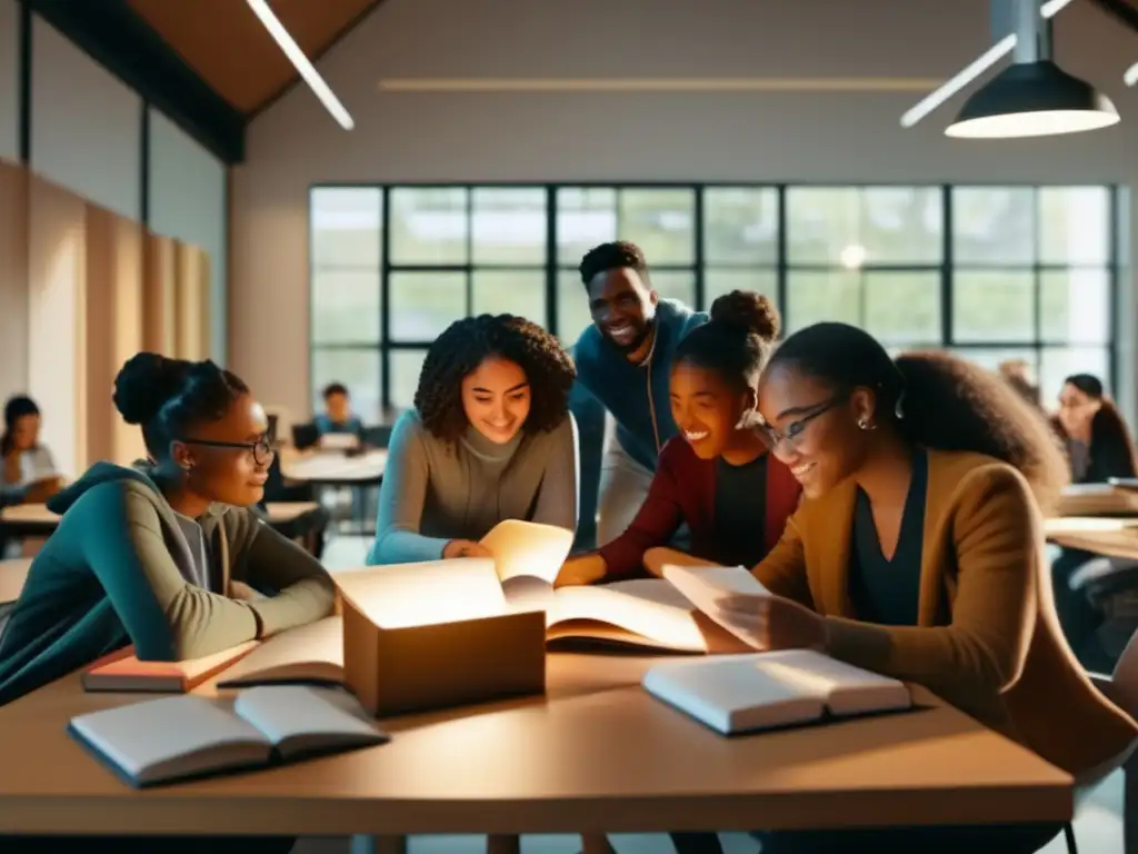Estudiantes colaborando en proyecto de investigación Estudiantes inician investigación académica: pasos, trabajo en equipo y colaboración