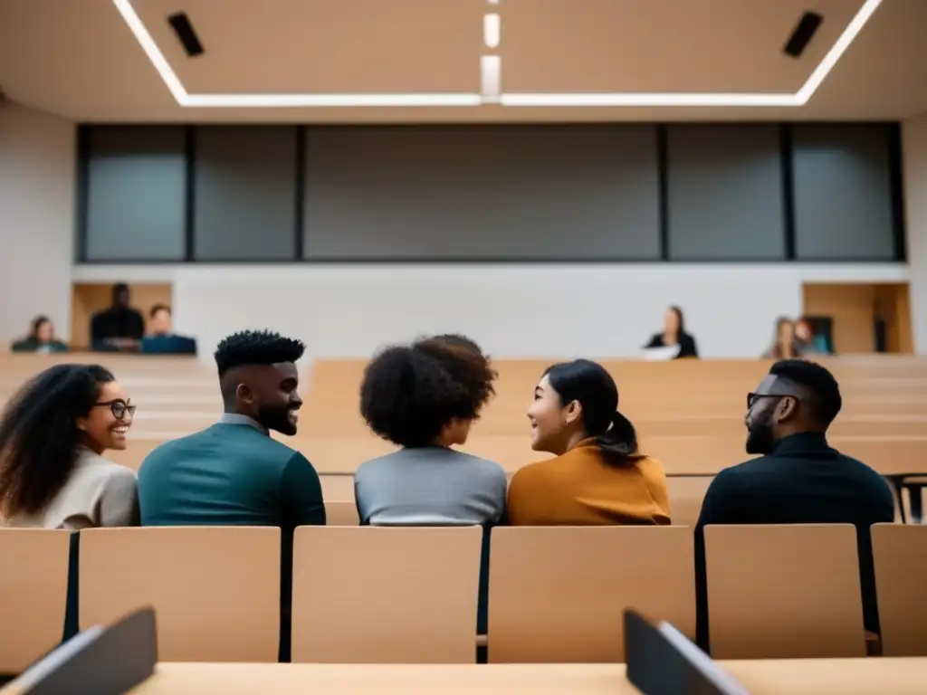 Estudiantes universitarios diversos en clase Estudiantes universitarios diversa y inclusiva en acción afirmativa en admisiones universitarias