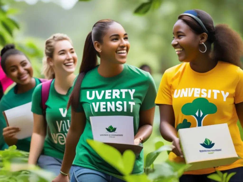 Estudiantes universitarios voluntarios en acción Estudiantes universitarios europeos en acción, promoviendo beneficios del voluntariado