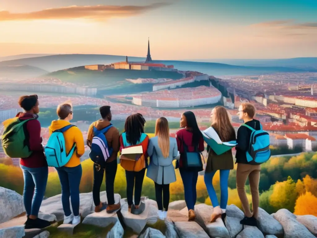 Estudiantes explorando horizontes en Europa Estudiantes universitarios en Europa: Experiencias internacionales en admisiones universitarias Europa