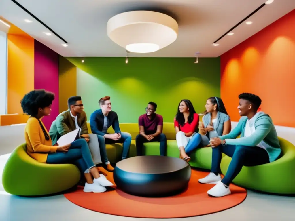 Estudiantes universitarios diversos en conversación profunda Estudiantes universitarios de diversas primeras generaciones, con acción afirmativa