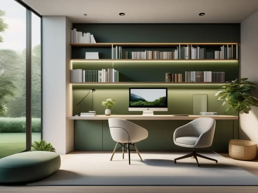 Estudio moderno y elegante con luz natural Estudio moderno y sofisticado en 8k con luz natural