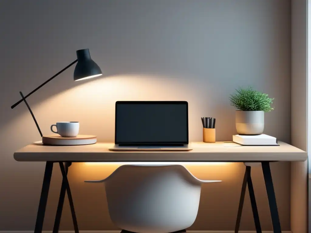Espacio de estudio limpio y organizado Estudio organizado y acogedor con aspectos psicológicos de estudiar lejos de casa