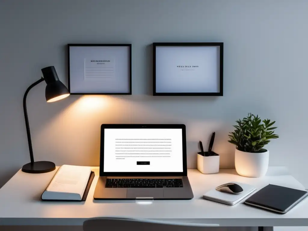 Un espacio de estudio organizado y moderno Estudio organizado con estrategias para exámenes de admisión postgrado