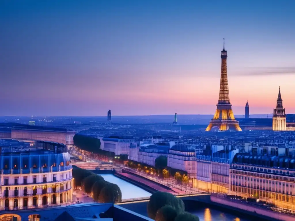 Vista nocturna de una ciudad europea moderna Estudio en Europa: Requisitos de visa y más
