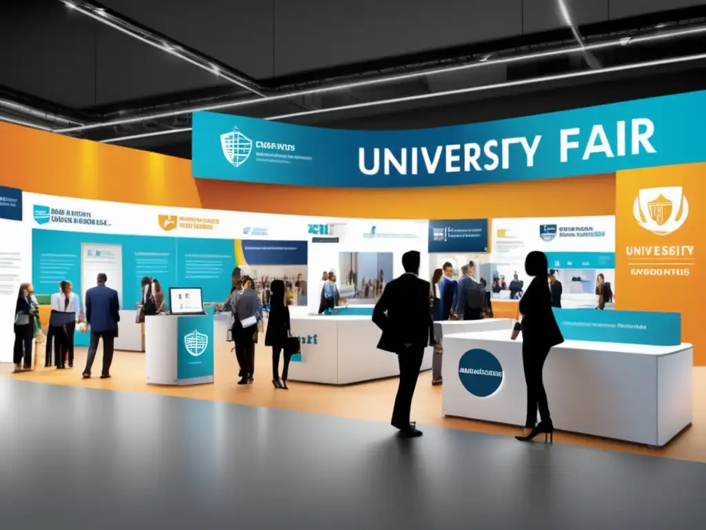 Feria universitaria moderna y vibrante Evento universitario: Importancia de eventos y ferias universitarias