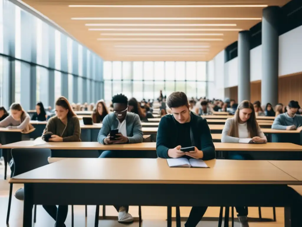 Examen universitario con smartphones Exámenes universitarios con smartphones: Cambios y modernidad en las aulas