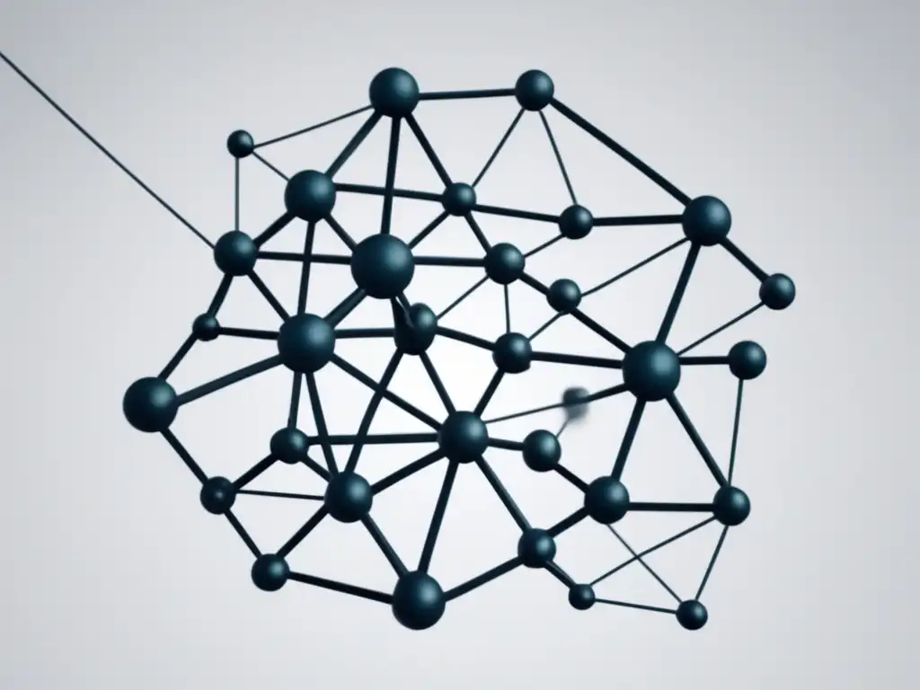 Coherencia y conexiones en la vida Conectar experiencias vida meta: imagen 8k detallada con fondo blanco y estructura de líneas interconectadas