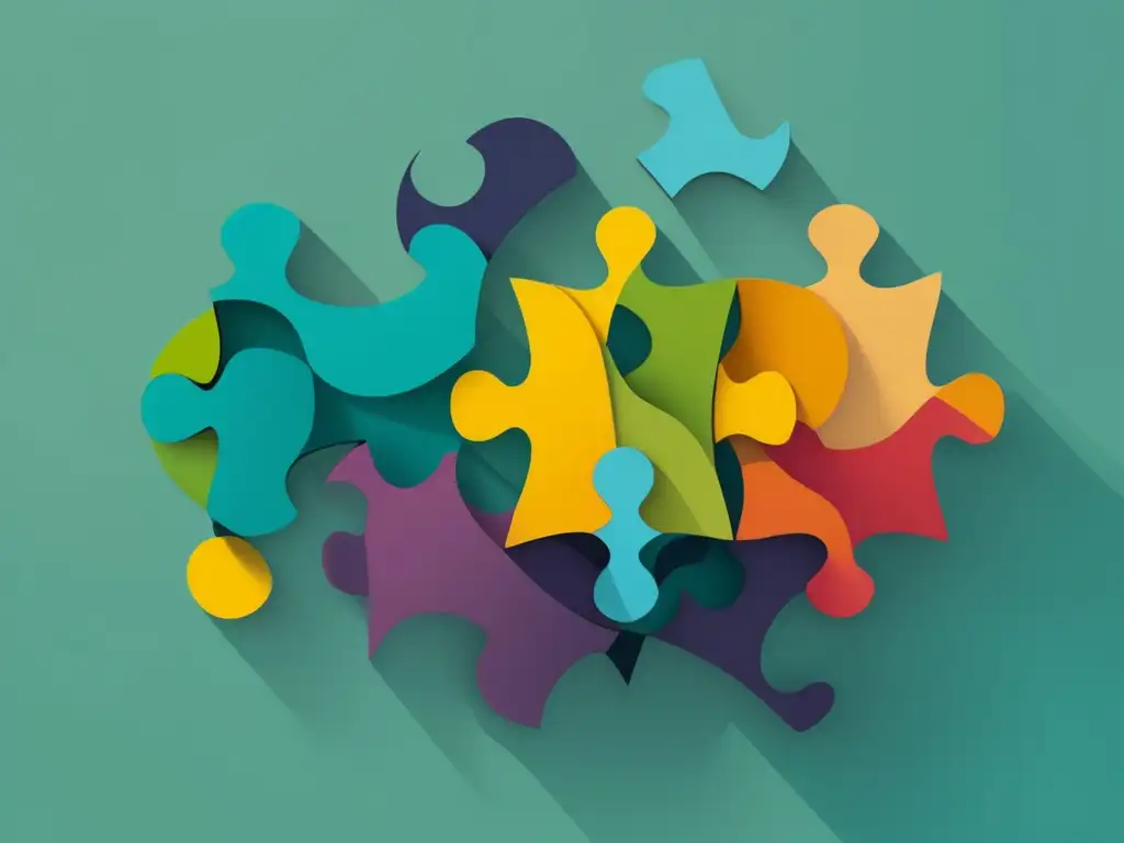 Conexión armónica de experiencias y metas Conectar experiencias vida meta - Integración y coherencia entre elementos, simbolizando metas personales y experiencias de vida