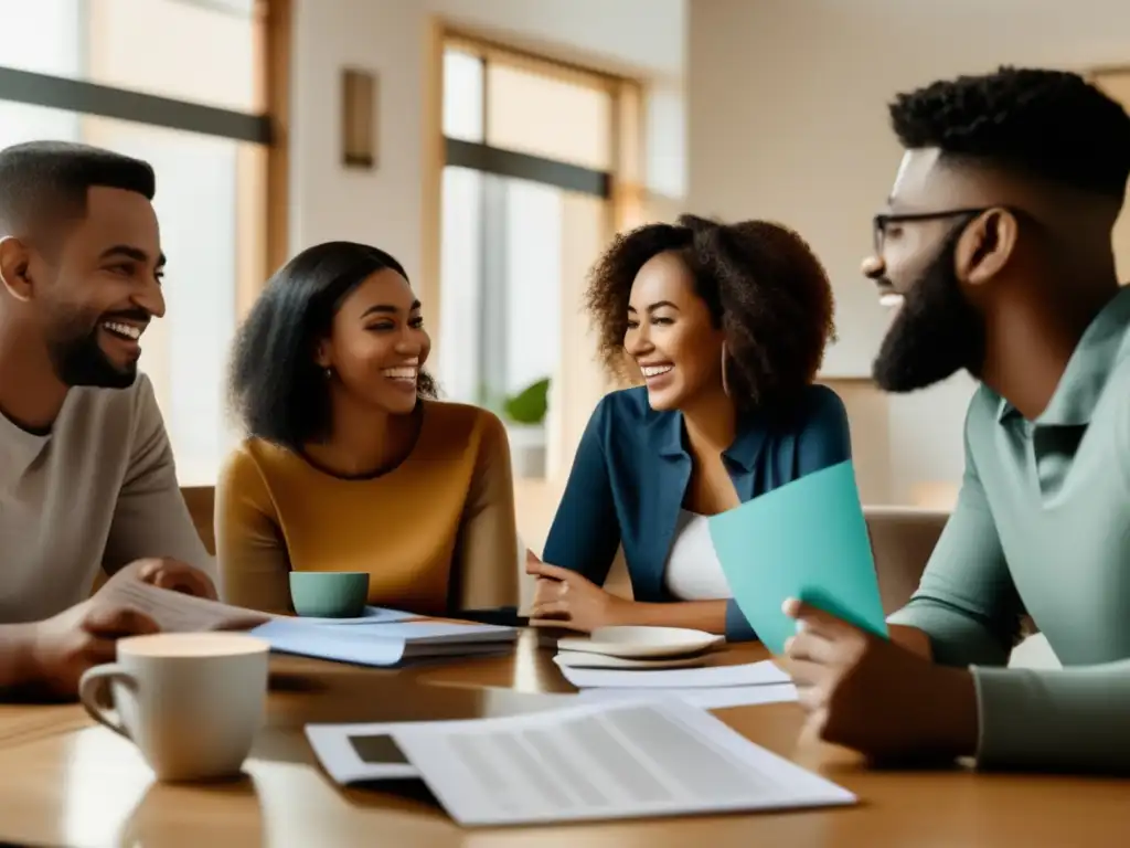 Familia discutiendo la admisión a la universidad Familia discutiendo expectativas en admisiones universitarias