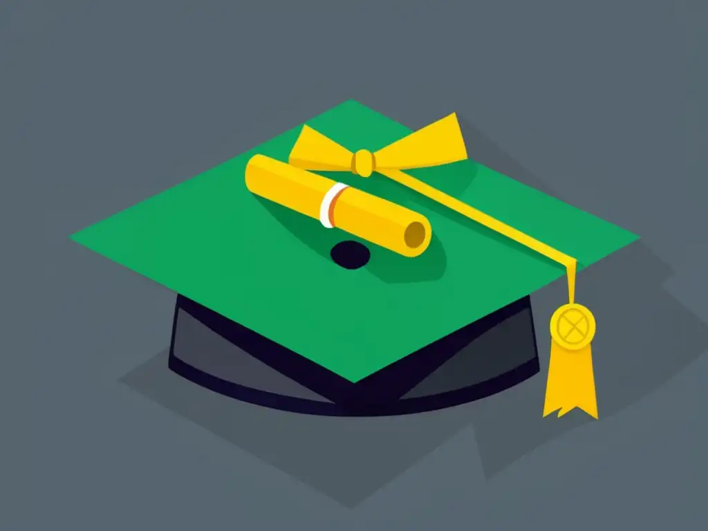 Financiamiento educativo en Europa Financiamiento de estudios en Europa: ilustración moderna con gorro de graduación y dinero